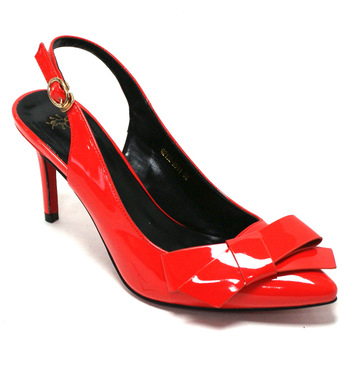Туфли летние красные женские