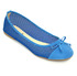 Балетки на низком каблуке синие женские