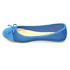 Балетки на низком каблуке синие женские