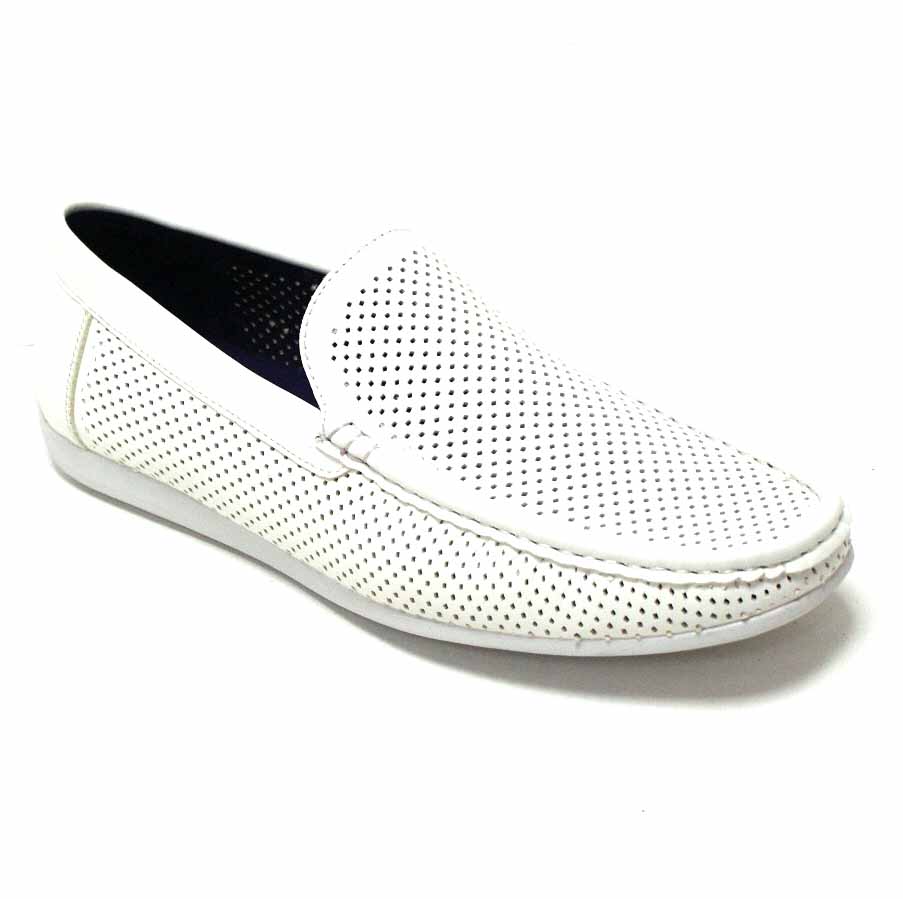 Белые летние мужские туфли